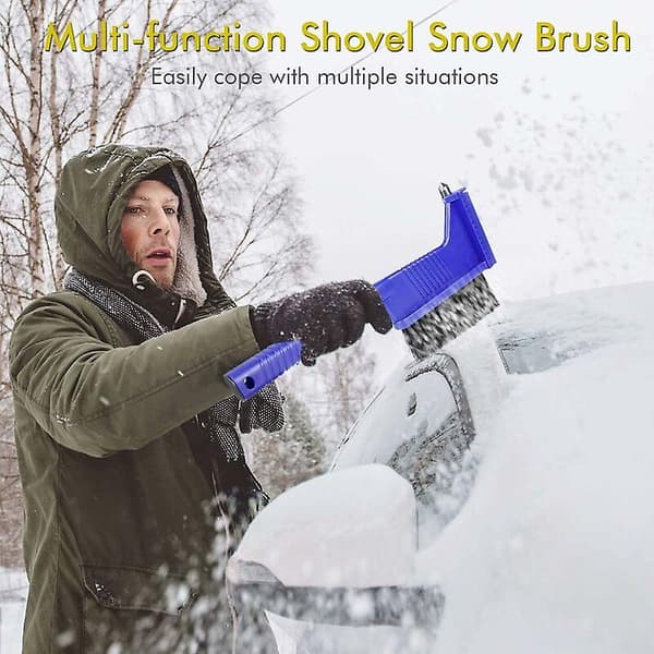 Ice Scraper, Ice Scraper Snow Brush Wiper Non-slip Comfortable Grip Snow Brush Toothbrush Ice Breaker Ice Scraper Windshield Scraper Winter Tool