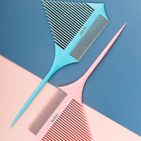 Hair Highlighting Comb Portable Double Sided Pointed Tail Triangle Pick Comb