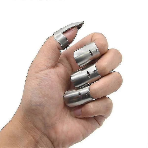 4x Fingerspidsbeskyttere i Rustfrit Stål