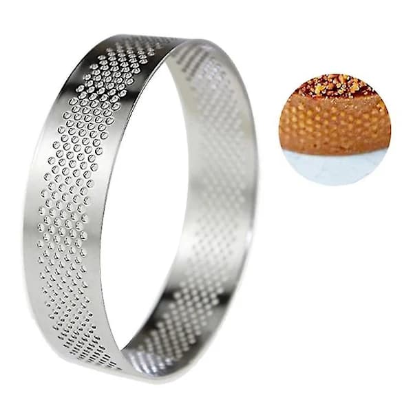 8 stk 8 cm terteringar i rustfritt stål, fransk dessertmousse, fruktpai, tertering, quicheform (haoyi)