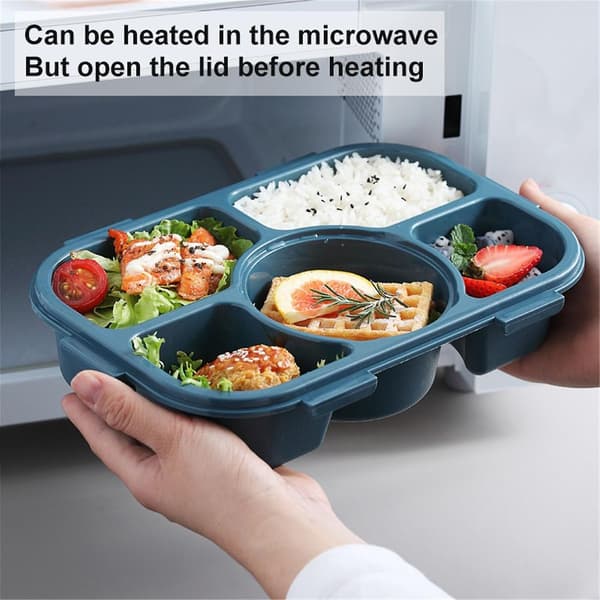 BPA-free lunch box with multiple compartments and large capacity-FY-