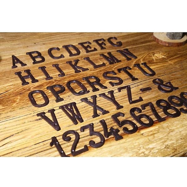 Creative Cast Iron DIY Door Plate Letter Sign Wall Decor Home Decor O