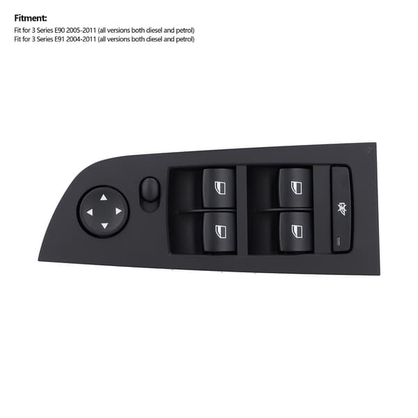 E90 Vindusløfterknapp 61319217329 E90 Vindusbryter Strømvinduskontrollbryter 61319217329 Erstatning for 3-serie E90 E91