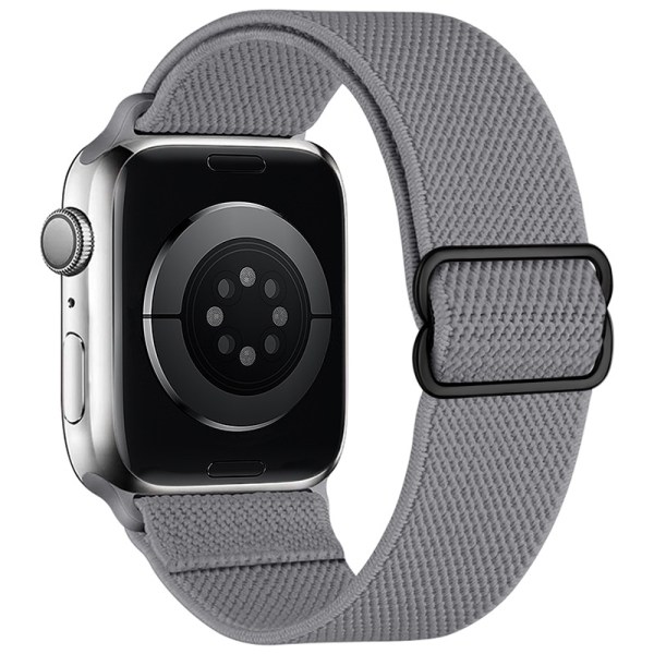Apple Watch rem iwatch Justerbar elastisk nylon rem mörkgrå 42/44/45/49 mm