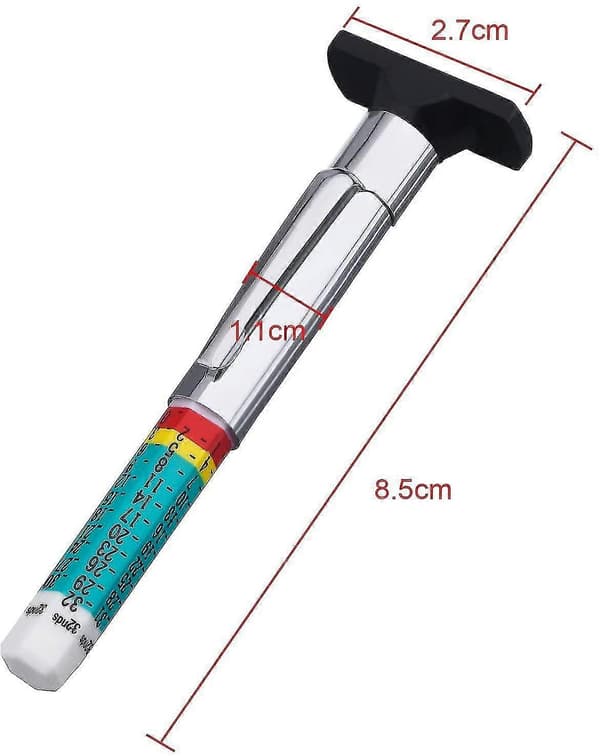 10-pack Tire Depth Gauge, Color Coded Z