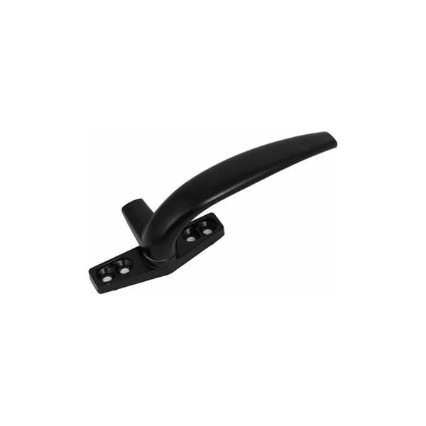 Lockable Window Handle Door Window Handle Aluminum Alloy Left Screw Fixed Grip Black