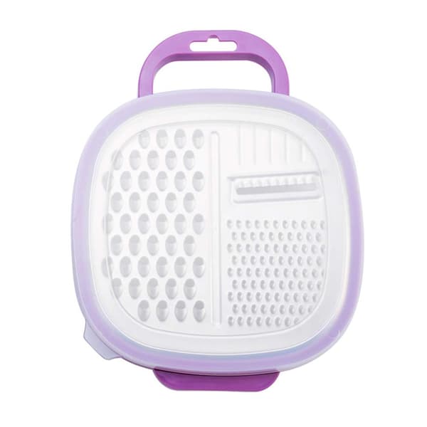 Cheese Grater with Handle for Kitchen Cheese Grater Box, Multifunctional Three-in-One Stainless Steel