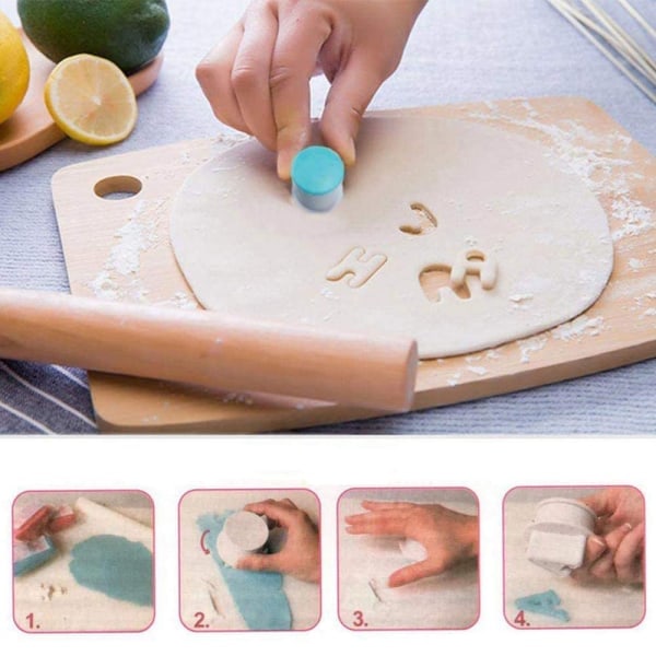 Alfabet og nummer form fondant form kake stempel preging