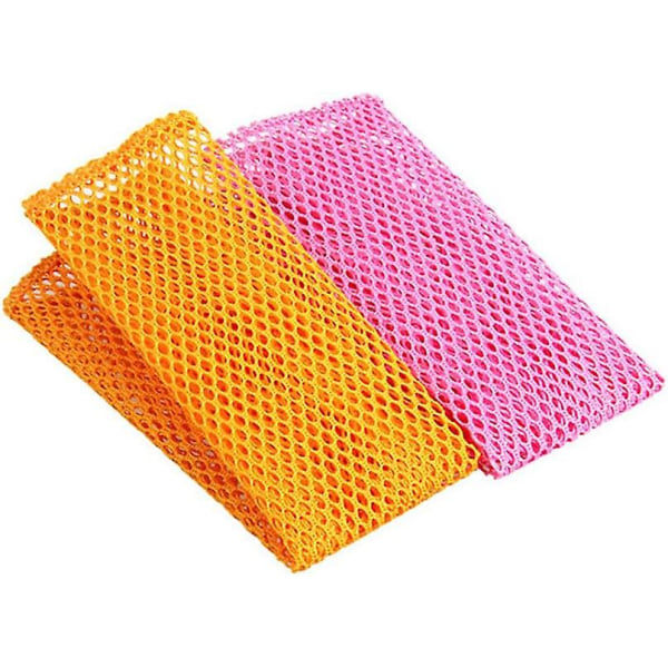 2 stk Opvasknetduge Tør Skuresvamp eller Grydeskurre Nylon Mesh