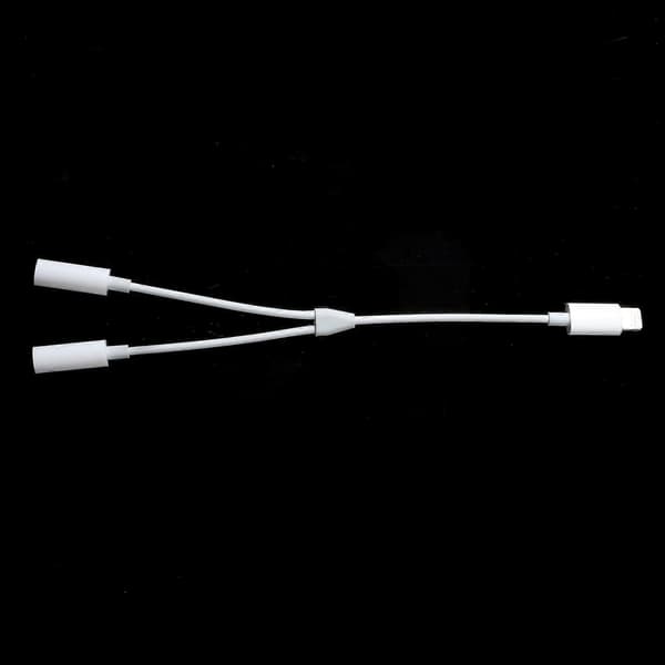 Lightning Han til Dobbelt 3.5mm Hun Hovedtelefonstik Lydadapterkabel til iPhone