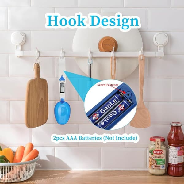 Measuring Spoon Set, 500/0.1g Accurate Electronic Digital Replaceable Spoons Kitchen Scale Measuring Tool