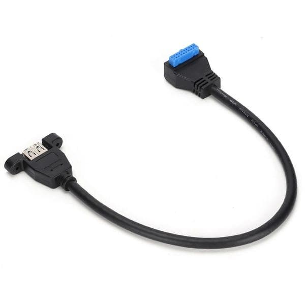Practical and Beautiful Adapter Cable USB 3.0 Single Port A Female to 20-Pin High-Speed ABS Data