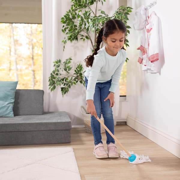Let's Play Cleaning! Sweep! Mop! 6-Piece Pretend Play Set