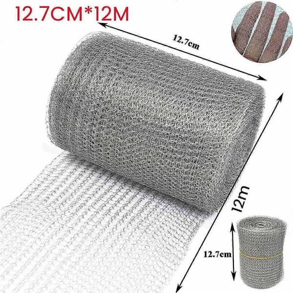 2x Trådnet Rustfrit Stål 12,7 cm x 12 m Trådnet Fint Net Rustfrit Stål Net Tæt Net til-