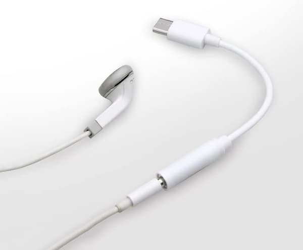 USB C til 3,5 mm lydadapter, Type C til 3,5 mm hodetelefonkontaktadapter