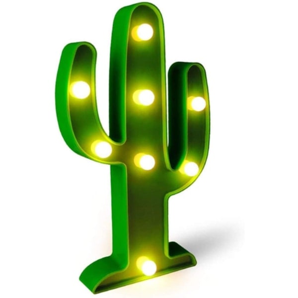 LED Kaktuslys, Fiesta Dekorationslys, Sød Kaktus Natlampe, Til Børneværelse, Soveværelse, Gave, Fest, Fiesta Festartikler (Grøn)