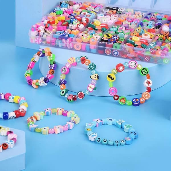 Armband Making Kit with Polymer Clay Beads, Fun Beads DIY Accessories