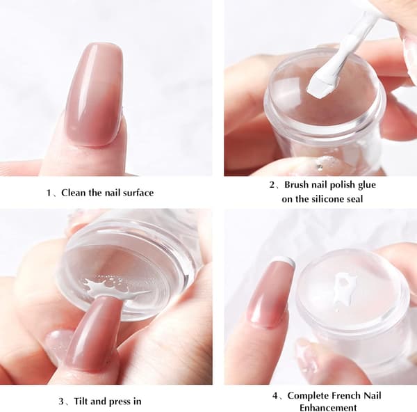 Nail Stamper, Clear Silicone Stamper with Wide Scraper Head