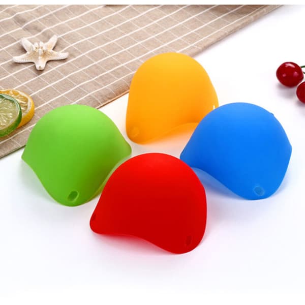 Non-Stick Egg Cooker Kitchen Set Egg Pan Pancake Mold Cookware Poached Egg Pan 4pcs (Red)