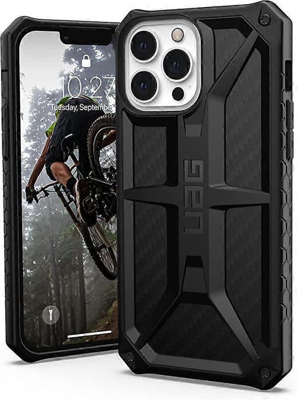 Designed for iPhone 13 Pro Max Case Carbon Fiber Rugged Lightweight Slim Shockproof Premium Monarch Protective Cover, [6.7 inch screen]