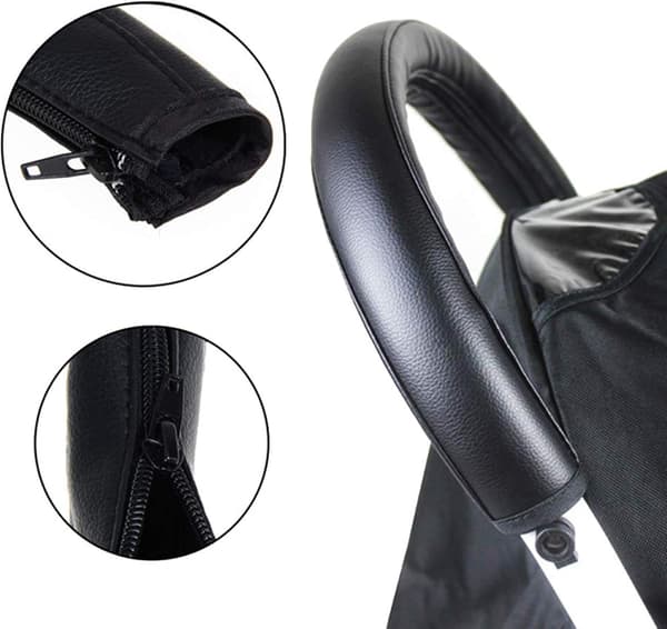 58cm Leather Handle Cover for Stroller, Stroller Handle Cover, Stroller Handle Cover, Stroller Handle Cover, Removable Armrest Handle