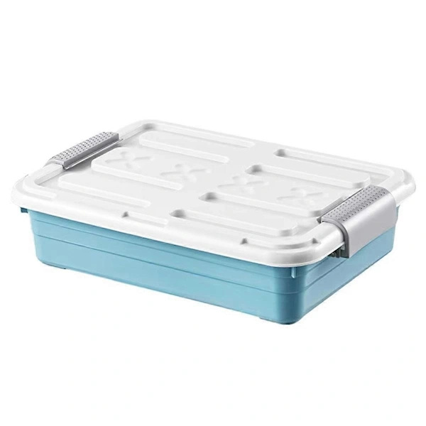 Under-bed Storage Box with Waterproof Wheels, Large Capacity Space-Saving Solution for Home Organization Blue