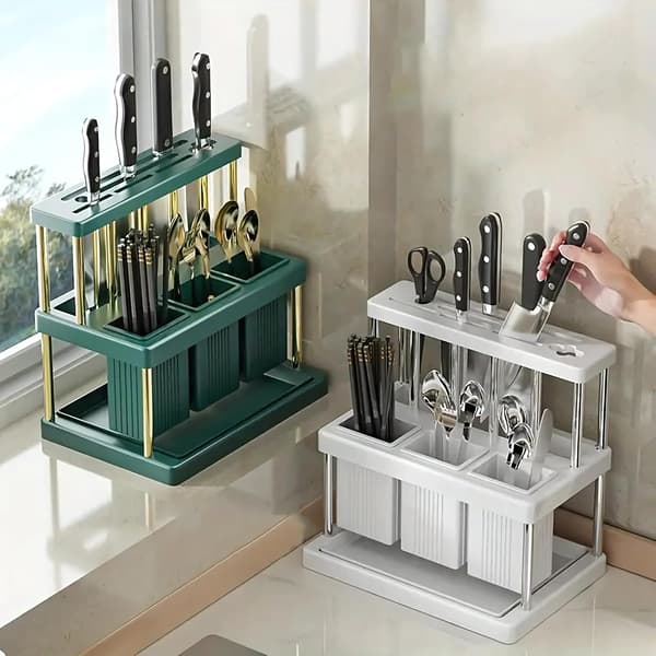 Multifunctional Kitchen Storage Shelf Premium Organizer for a Tidy Space White