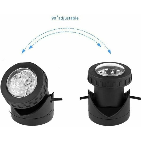 Solcellelamper til dam, 6 LED undervandslys, solcellelamper til undervandslandskab, til havefontæne, udendørs pool (kold hvid)