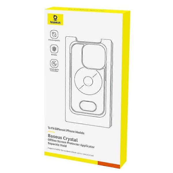 Crystal Series Compatible with iPhone 16 Pro Max Screen Protector Applicator Separate Mold Black