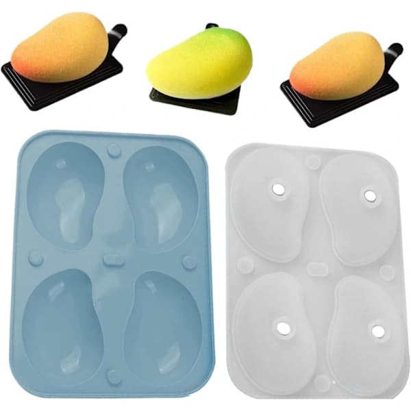 Mangoform Silikoneform til Bagning med 4 Hulrum