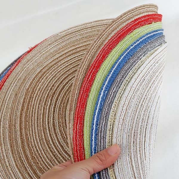 Round Home Decor Weaving Placemat Dining Table Mat, 36cm Heat Resistant Kitchen Non-Slip Mat