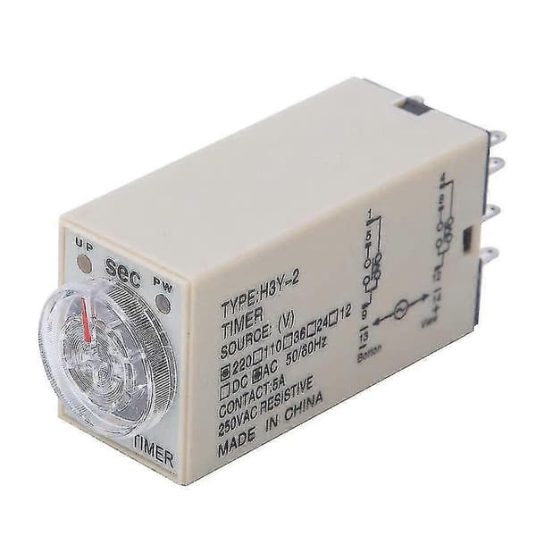 10s Delay Timer Time Relay H3y-2 Ac 220v 8-Pin Adjustment Knob Control Timer Relay For Household Electricity