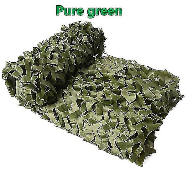 3x5m 3x8m 3x10m 4x5m Forsterket kamuflasjenett Basseng Strandpaviljong Hagesolskjerming Kamuflasjeduk Nett 7 Farger Ren grønn Pure green Pure green 3x6m