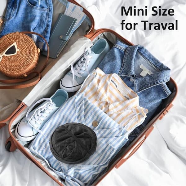 Pop-up Mesh Laundry Hamper with Durable Handles - Portable Foldable Laundry Baskets for Dorms, Bathrooms, and Travel (Black)