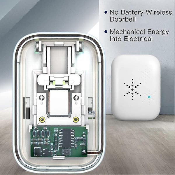 Doorbell Wireless Smart Ring Doorbell Self-Powered Button Rainproof Smart Home Security Alarm (EU)