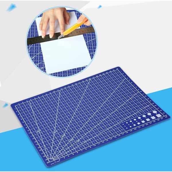 Self-healing cutting mat, A4 quilted grid lines cutting board for leather paper office supplies tools