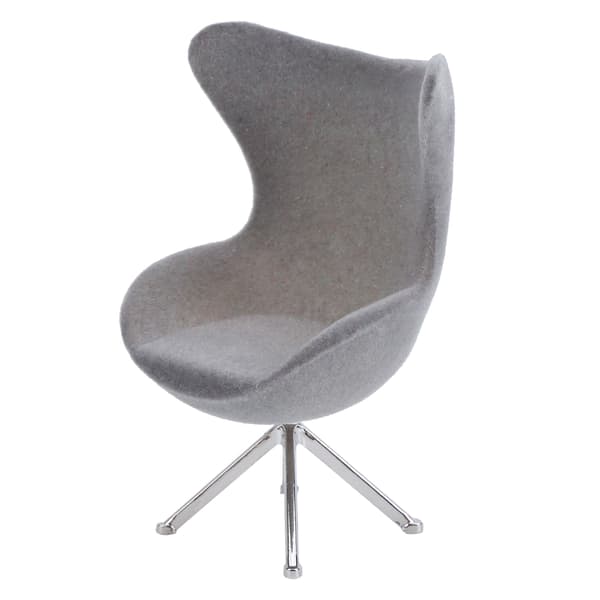 Miniatyrstol Mini flokkende sofa Møbelmodell Dekorasjon 1:12 Dukkehus Tilbehør Grå