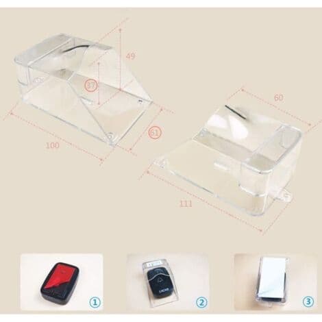 Waterproof Doorbell Button Cover, Transparent Protective Casing, Wireless, Wall-Mounted, Socket Protective Cover