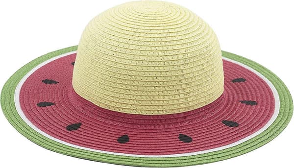 Sommerhatt i strå med bred brem for jenter