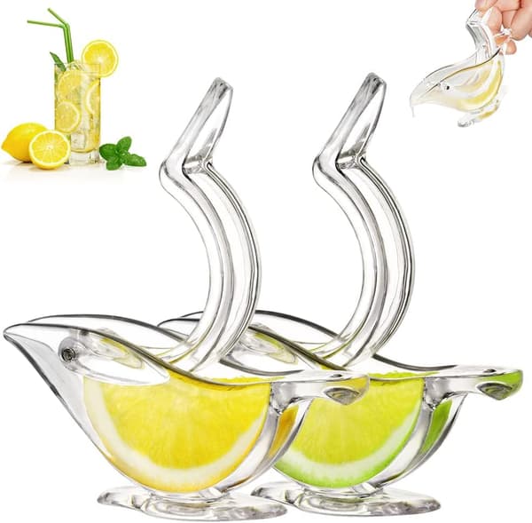 Bærbar Klar Orange Citron Lime Granatæble Manuel Saftpresser (2-pak)