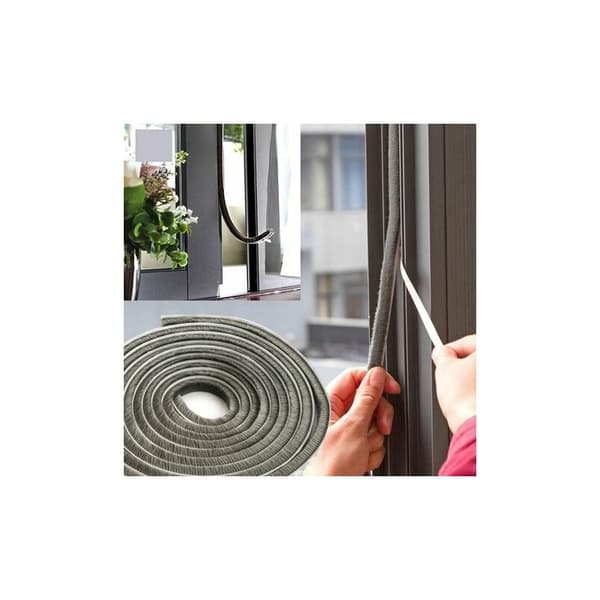 Self-adhesive dust brush for movable windows and doors 9 mm x 9 mm (white). DRIVE