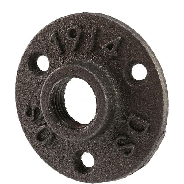 1/2 tomme sort rørfittings gulvflange BSP gevind