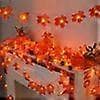 6m LED Maple Leaf String Lights Maple Leaf Garland Battery Operated for Indoor Halloween Party Decoration