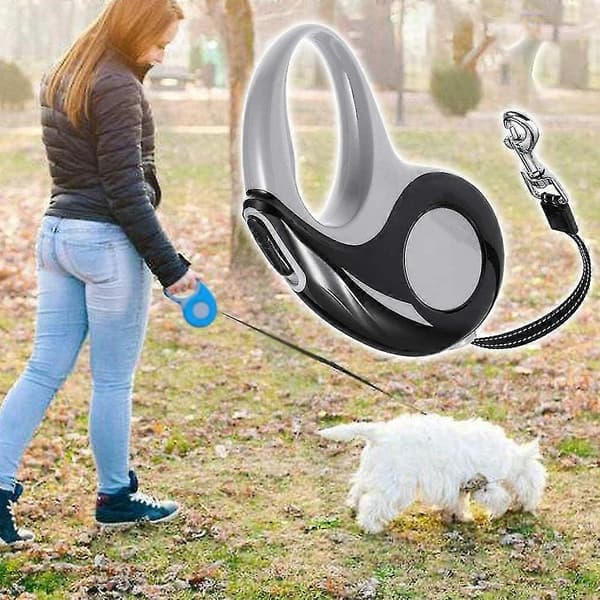 5m Retractable Dog Leash, Dog Walking Leash for Large Medium Small Dogs (black)