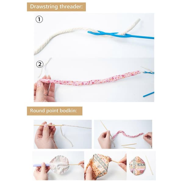 Stofslangevender Trækværktøj Elastisk Snøre Stofslangevender Syværktøj til DIY Sløjfe