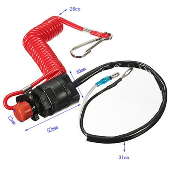 4X Boat Engine Emergency Stop Switch for / Tohatsu Kill Switch with Safety Lanyard