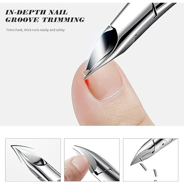 Professionella nageltångar - exakt inåtgående nagelklippning för
