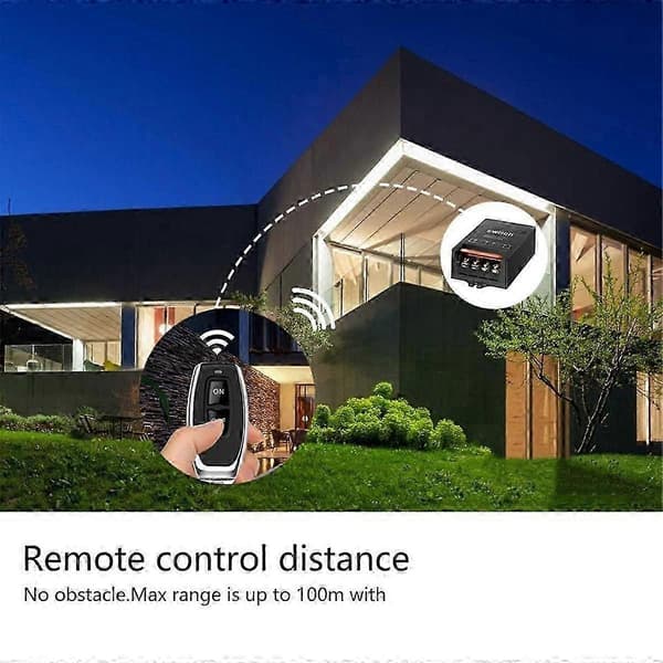 12V Remote Control Switch with 30A Relay, DC 72V 60V 48V 36V 24V 12V Wireless Switch for Lights, Fans [DB]