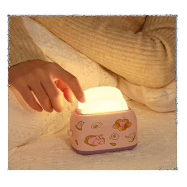 LED Bread Machine Night Light USB Charging Dimmable Bedside Night Light Girl Fun Switch Mood Lig