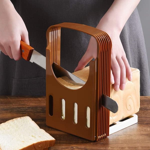 Bread Slicer, Foldable Adjustable Bread Slicing Machine